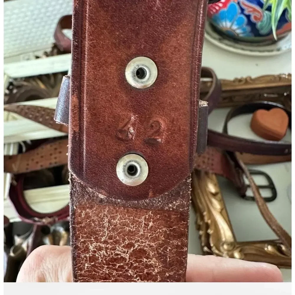 Vintage carved leather
